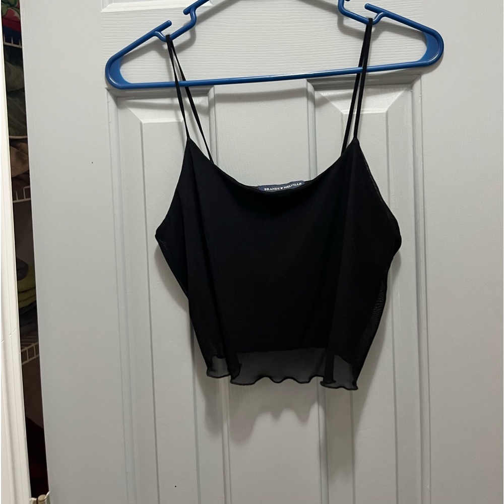 BRANDY MELVILLE black double-layer tank top